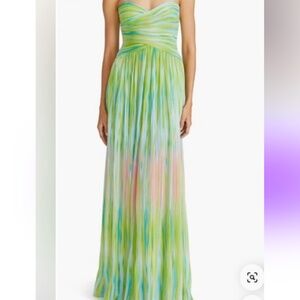ML Monique Lhuillier Mila Chiffon dress